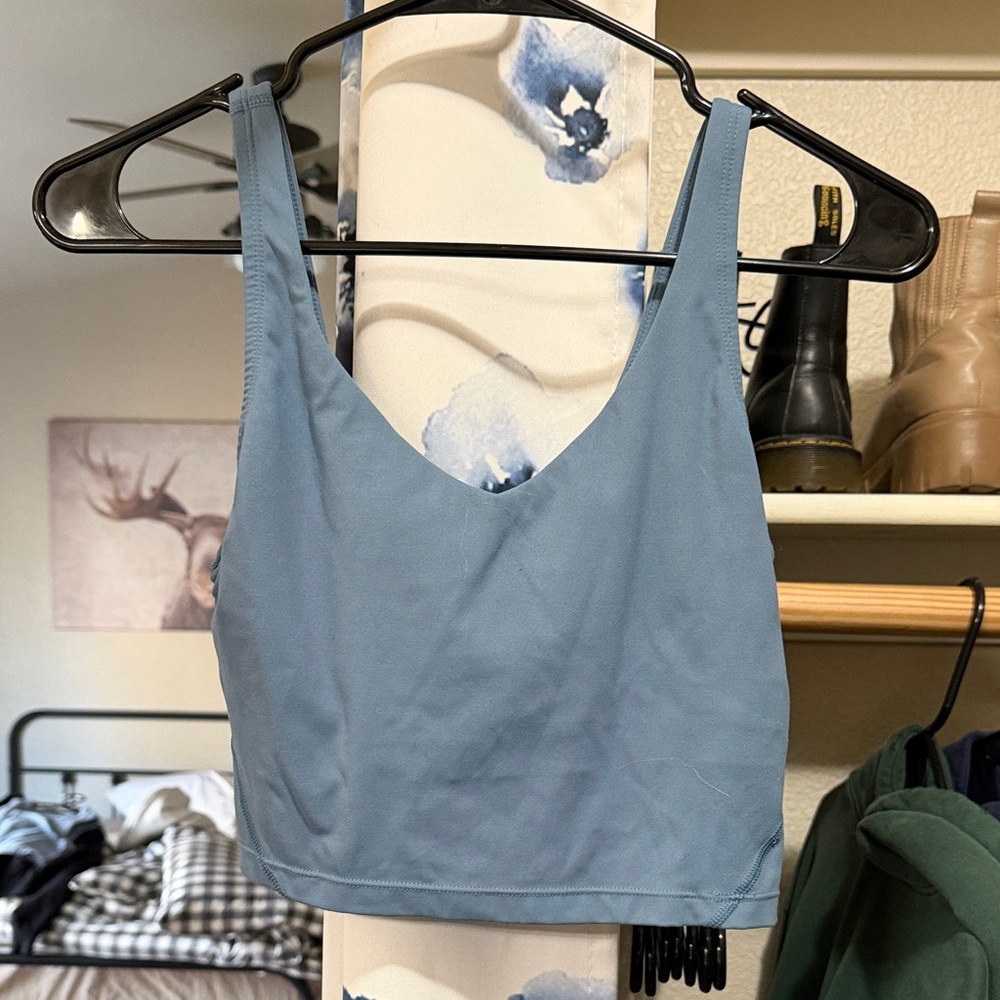Blue Cropped Tank Top